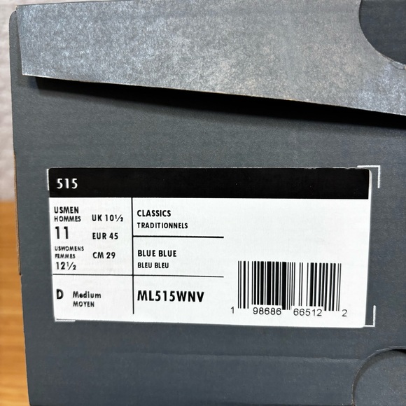 New Balance 515 Classics NB NAVY with DREAM STATE Mens Size 11 - Picture 7 of 7